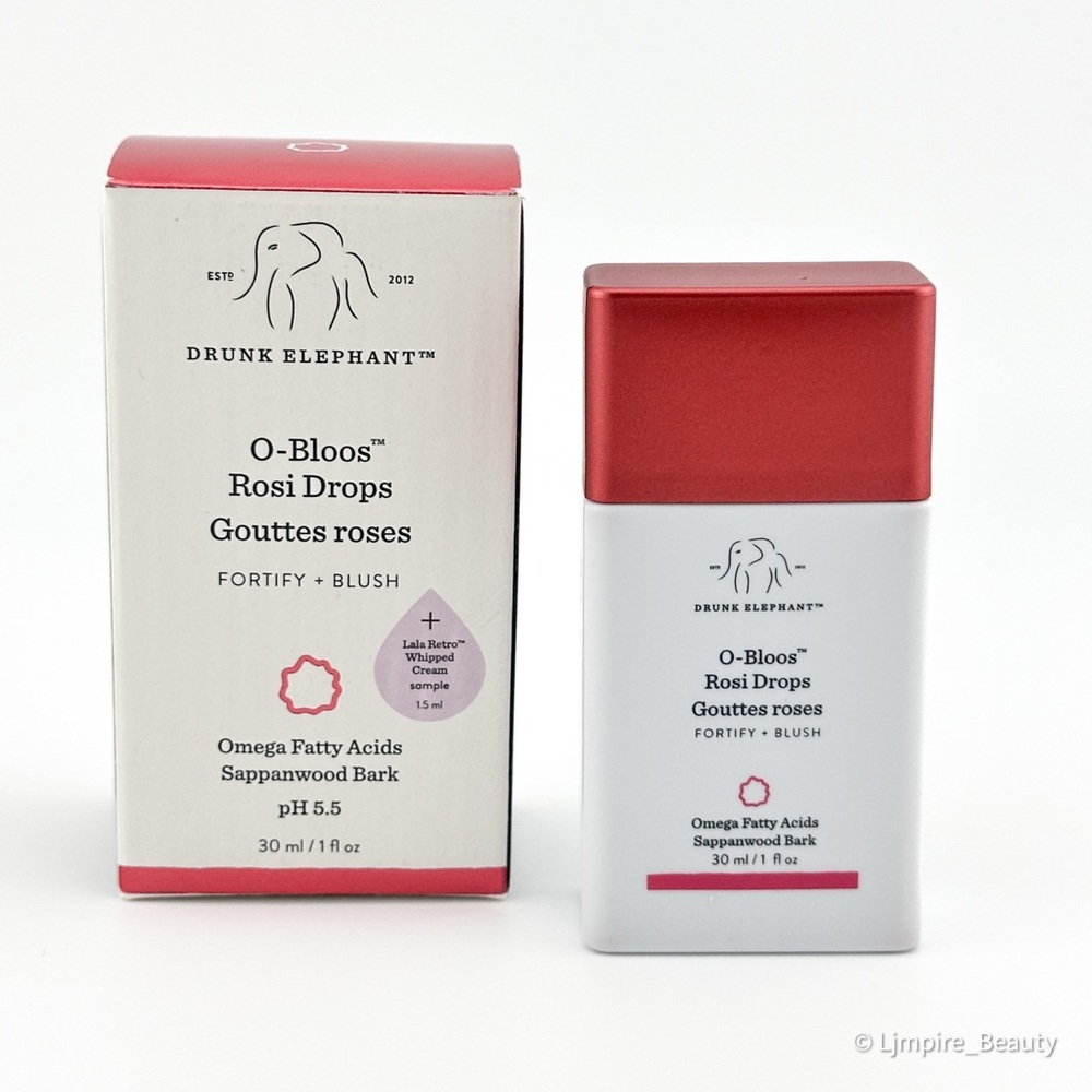 🆕 DRUNK ELEPHANT O-Bloos™ Rosi Glow Drops with Vitamin F 30 mL NIB